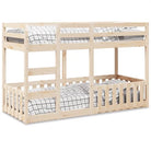 Ruimtebesparend stapelbedframe van massief grenenhout voor meerdere kinderen - Naturel / 75 x 190 cm - Bedden &