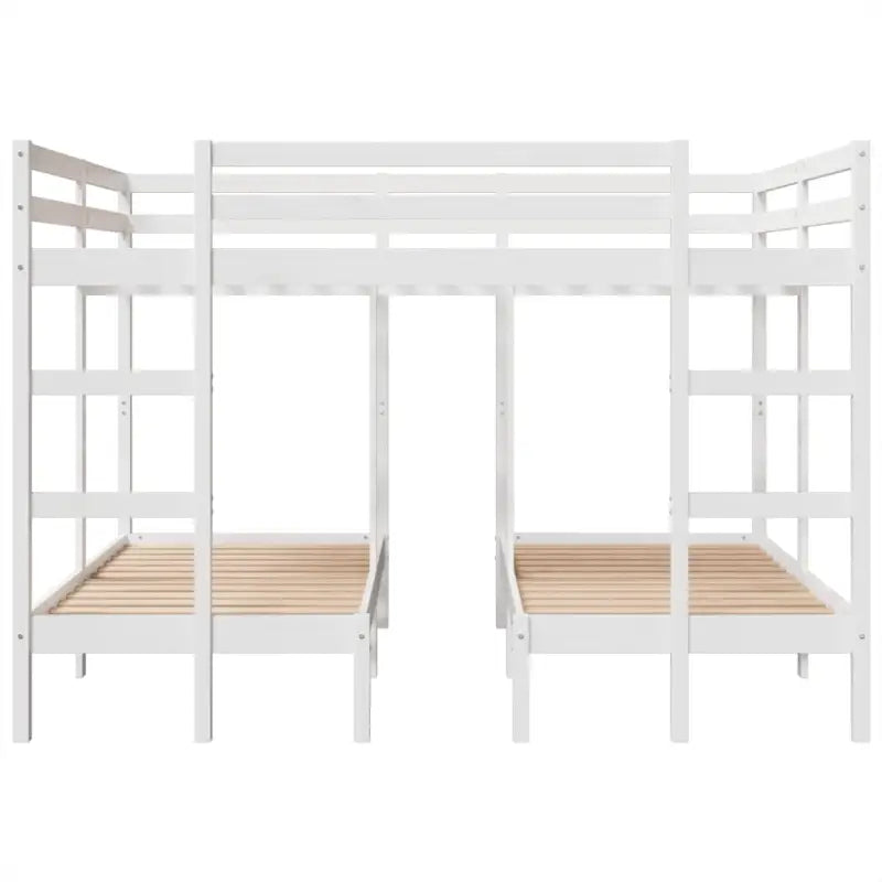 Ruimtebesparende oplossing voor meerdere kinderen met massief grenenhout - Bedden & bedframes