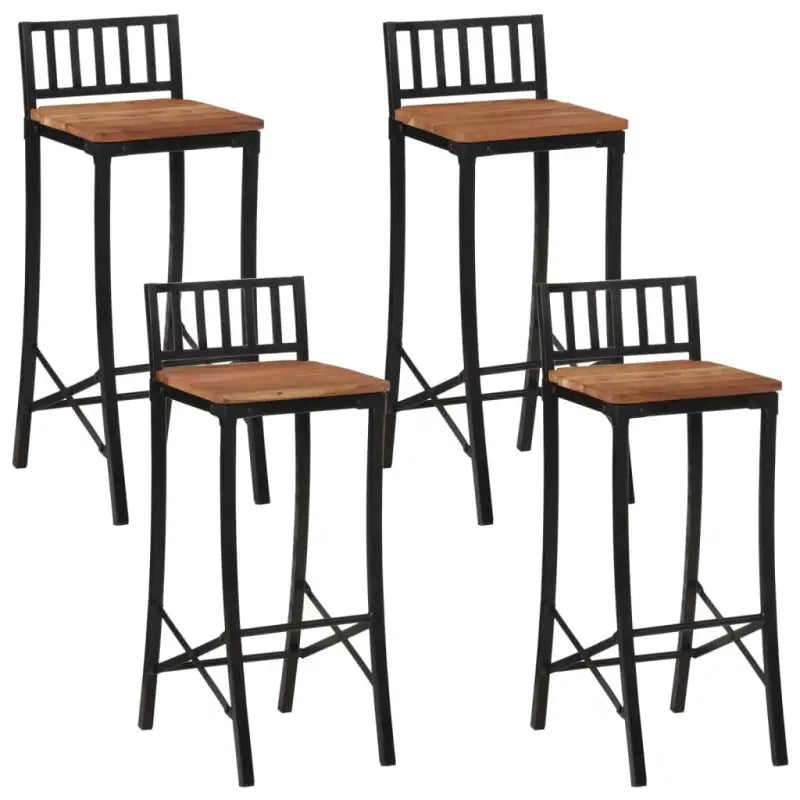 Rustieke barkrukken van massief acaciahout voor een natuurlijke uitstraling - 4 / solid wood acacia - Barkrukken