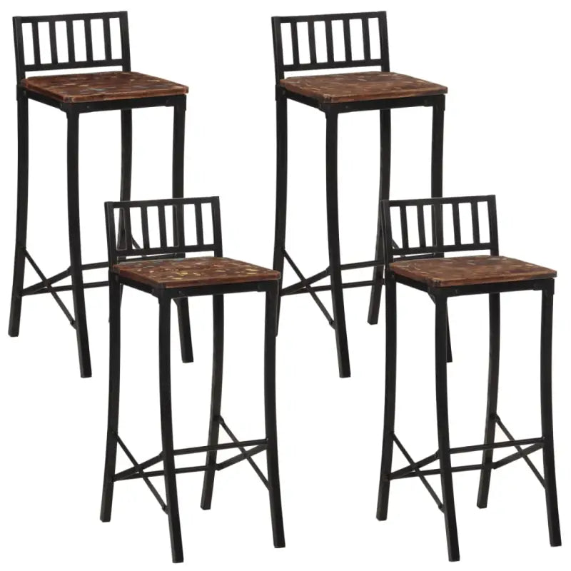 Rustieke barkrukken van massief acaciahout voor een natuurlijke uitstraling - 4 / solid wood reclaimed - Barkrukken