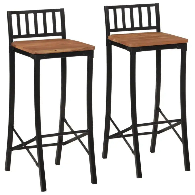 Rustieke barkrukken van massief acaciahout voor een natuurlijke uitstraling - 2 / solid wood acacia - Barkrukken