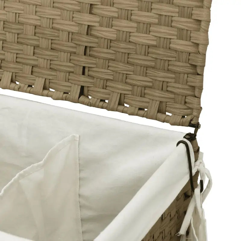 Rustieke inklapbare wasmand van natuurlijk rattan voor je badkamer - Naturel / 1 - Wasmanden