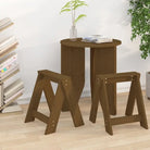 Rustieke krukken van massief grenenhout voor je interieur - Honingbruin / 40 x 40 x 45 cm / 2 - Klapstoelen & krukken