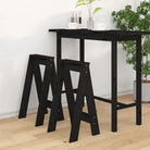 Rustieke krukken van massief grenenhout voor je interieur - Zwart / 40 x 40 x 75 cm / 2 - Klapstoelen & krukken