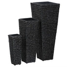 Rustieke plantenbakken set met verschillende maten en totale afmetingen - Zwart / 1 / 3 - Bloempotten & plantenbakken