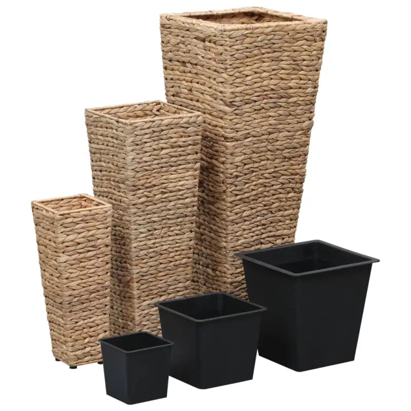 Rustieke plantenbakken set met verschillende maten en totale afmetingen - Bloempotten & plantenbakken
