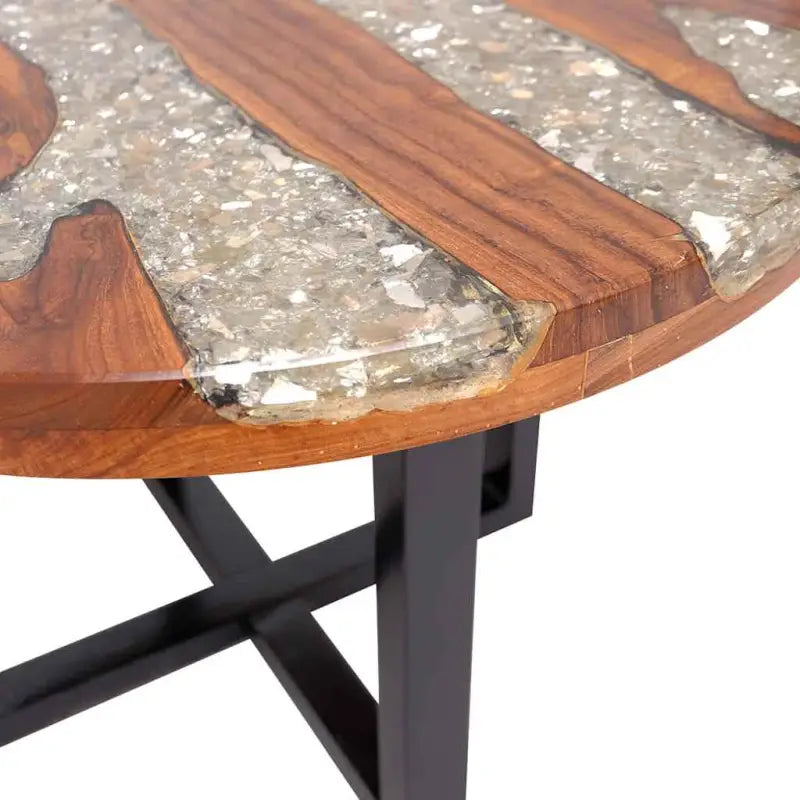 Rustieke salontafel van massief teakhout en mangohout - 60 x 40 cm / 1 - Salontafels