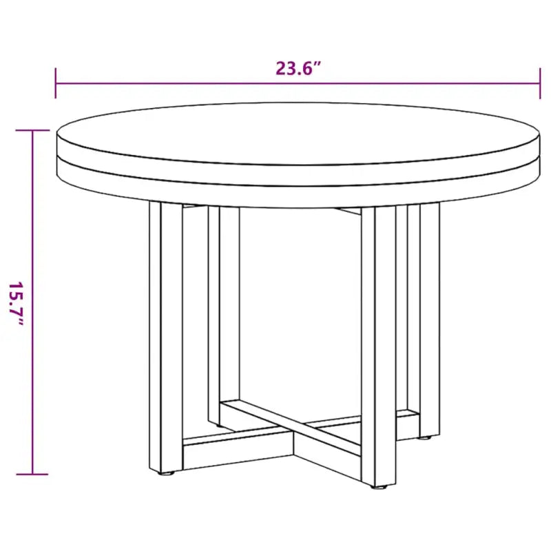 Rustieke salontafel van massief teakhout en mangohout - 60 x 40 cm / 1 - Salontafels