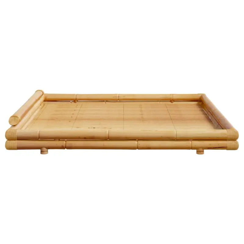 Rustieke stijl bedframe met etnische uitstraling en duurzame bamboe - Bedden & bedframes