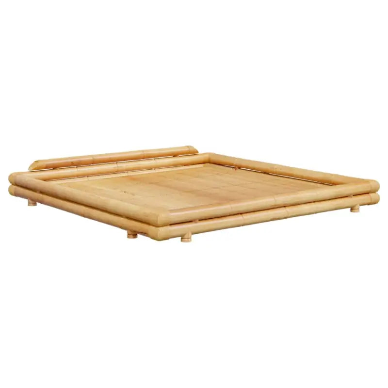Rustieke stijl bedframe met etnische uitstraling en duurzame bamboe - Bedden & bedframes