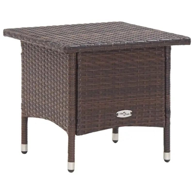 Rustieke tuintafel met gepoedercoat stalen frame voor tuin en terras - Bruin / 1 - Tuintafels