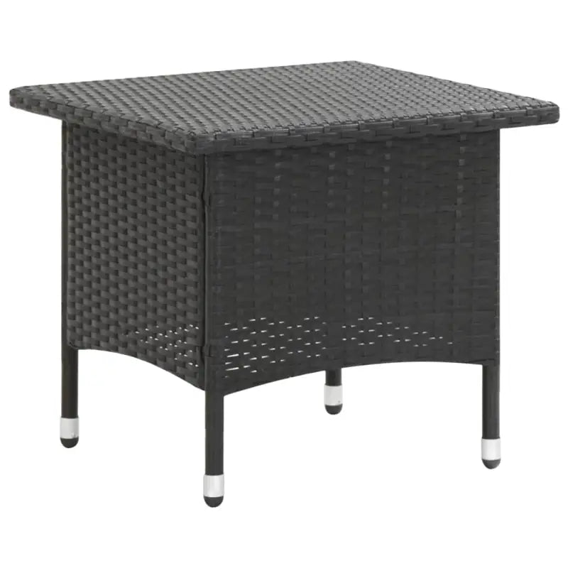 Rustieke tuintafel met gepoedercoat stalen frame voor tuin en terras - Zwart / 1 - Tuintafels