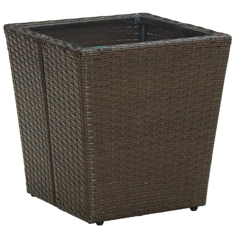 Rustieke tuintafels met gehard glas voor een stijlvolle tuinversiering - Bruin / 1 / Glas - Tuintafels