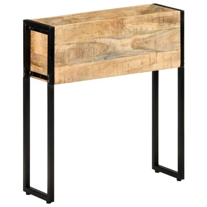 Ruwe Mangohouten plantenbak voor tuin balkon en terras - 60 x 20 x 68 cm / 1 / Ruw mangohout - Bloempotten &