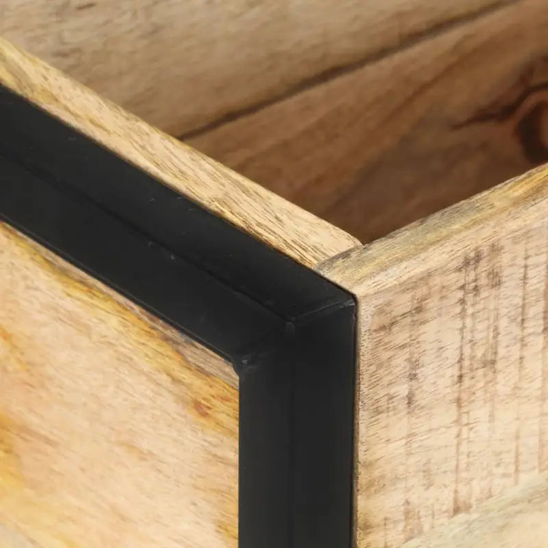 Ruwe Mangohouten plantenbak voor tuin balkon en terras - Bloempotten & plantenbakken