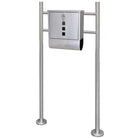 RVS Standaard Brievenbus met modern ontwerp en extra voorzieningen - Zilver / 31 x 10.5 x 33.5 cm / Brievenbus