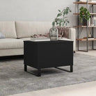 Salontafel bewerkt hout metalen poten met lift-top functionaliteit - Zwart / 1 - Salontafels