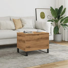 Salontafel bewerkt hout metalen poten met lift-top functionaliteit - artisanaal eikenkleurig / 1 - Salontafels