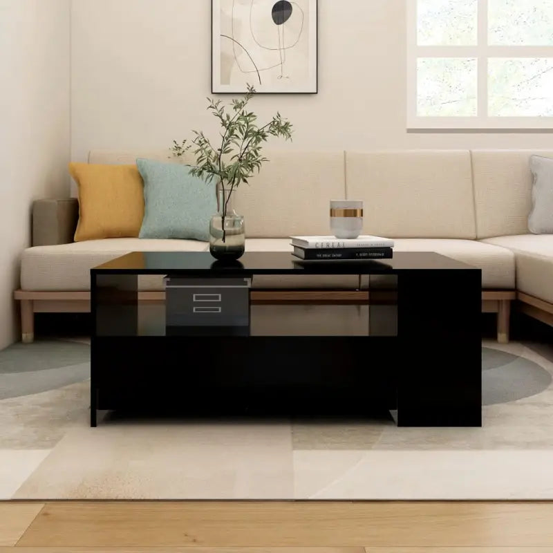 Salontafel Grijs Sonoma van bewerkt hout voor gemakkelijk schoonmaken - Zwart / 1 - Salontafels