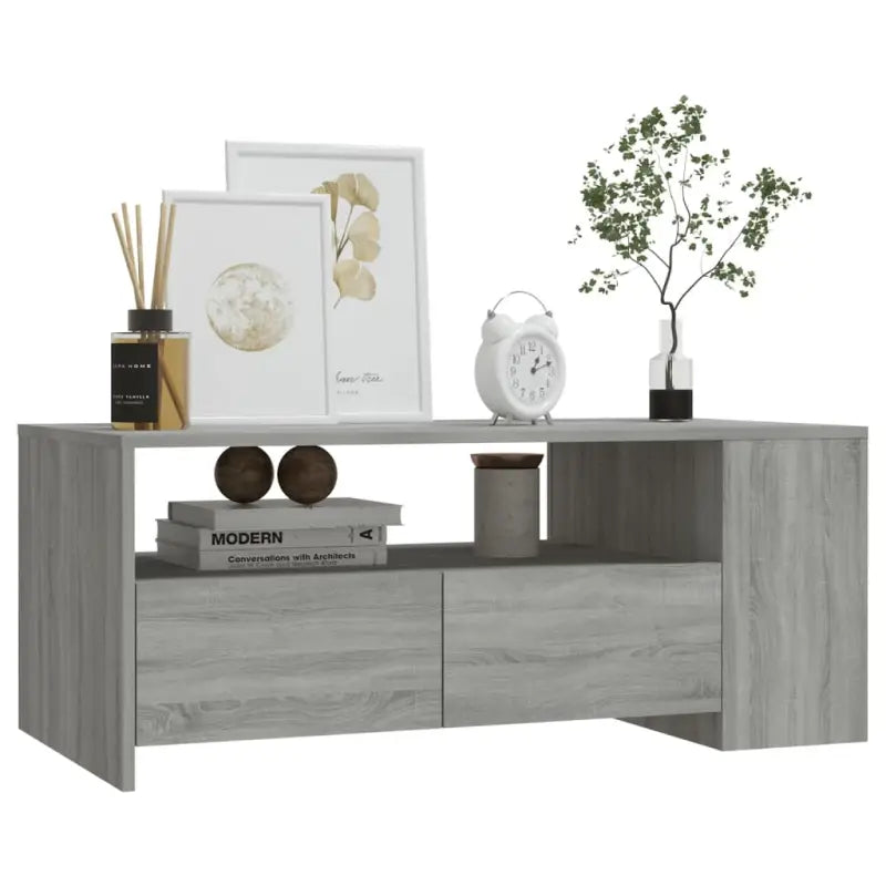 Salontafel Grijs Sonoma van bewerkt hout voor gemakkelijk schoonmaken - Salontafels