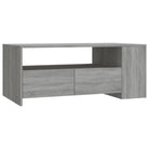 Salontafel Grijs Sonoma van bewerkt hout voor gemakkelijk schoonmaken - Salontafels