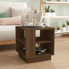 Salontafel in grijs sonoma bewerkt hout met modern ontwerp - bruin eikenkleur / 40 x 40 x 43 cm / 1 - Salontafels