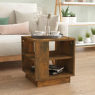 Salontafel in grijs sonoma bewerkt hout met modern ontwerp - Gerookt eiken / 40 x 40 x 43 cm / 1 - Salontafels