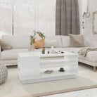 Salontafel in grijs sonoma bewerkt hout met modern ontwerp - Wit / 102 x 55 x 43 cm / 1 - Salontafels