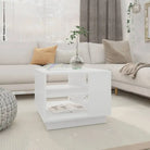 Salontafel in grijs sonoma bewerkt hout met modern ontwerp - Wit / 55 x 55 x 43 cm / 1 - Salontafels