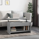 Salontafel in grijs sonoma bewerkt hout voor een verfijnde uitstraling - Grijs sonoma / 102 x 50 x 52.5 cm / 1