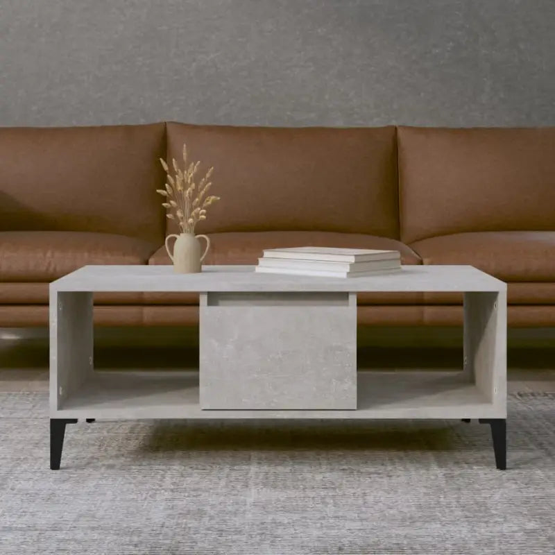 Salontafel in grijs Sonoma met bewerkt hout en industriële uitstraling - Betongrijs / 1 - Salontafels