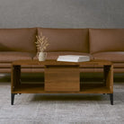 Salontafel in grijs Sonoma met bewerkt hout en industriële uitstraling - bruin eikenkleur / 1 - Salontafels