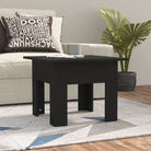 Salontafel in grijs sonoma met bewerkt hout voor een moderne uitstraling - Zwart / 55 x 55 x 42 cm / 1 - Salontafels