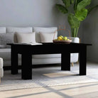 Salontafel in grijs sonoma met bewerkt hout voor een moderne uitstraling - Zwart / 100 x 60 x 42 cm / 1 - Salontafels