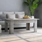 Salontafel in grijs sonoma met bewerkt hout voor een moderne uitstraling - Betongrijs / 100 x 60 x 42 cm / 1