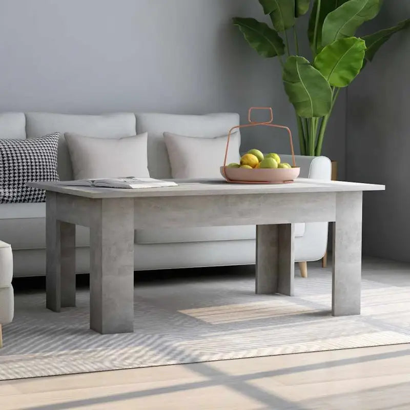 Salontafel in grijs sonoma met bewerkt hout voor een moderne uitstraling - Betongrijs / 100 x 60 x 42 cm / 1