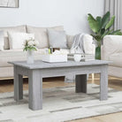 Salontafel in grijs sonoma met bewerkt hout voor een moderne uitstraling - Salontafels