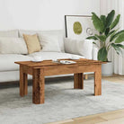 Salontafel in grijs sonoma met bewerkt hout voor een moderne uitstraling - Oud hout / 100 x 60 x 42 cm / 1 - Salontafels