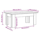 Salontafel in grijs sonoma met bewerkt hout voor een moderne uitstraling - Salontafels