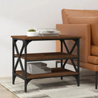 Salontafel in Grijs Sonoma met bewerkt hout voor industriële stijl - bruin eikenkleur / 1 - Salontafels