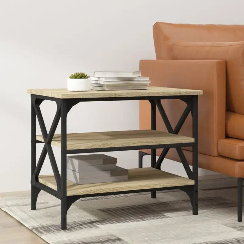 Salontafel in Grijs Sonoma met bewerkt hout voor industriële stijl - Sonoma eiken / 1 - Salontafels