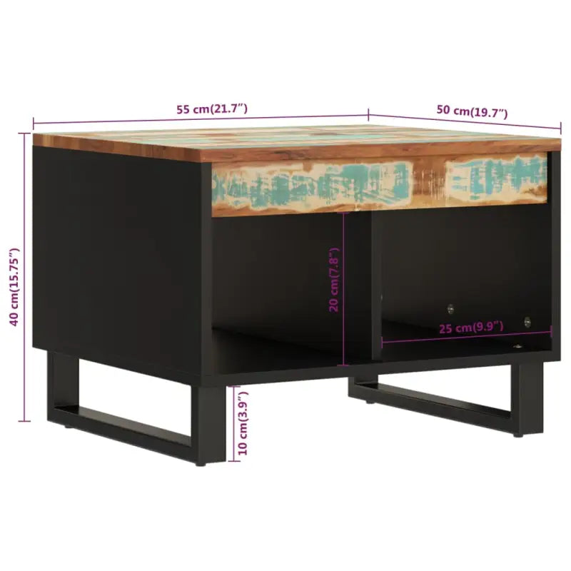Salontafel in massief gerecycled hout voor een unieke uitstraling - Salontafels