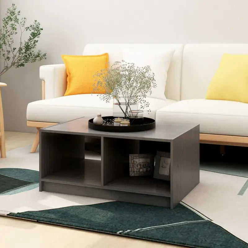 Salontafel in modern design van massief grenenhout - Grijs / 1 - Salontafels