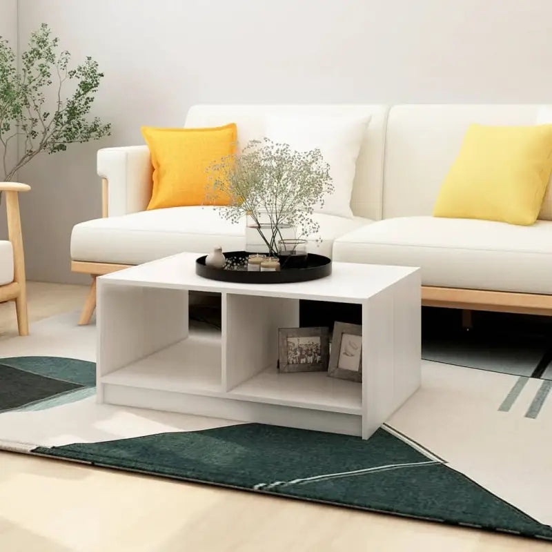 Salontafel in modern design van massief grenenhout - Wit / 1 - Salontafels