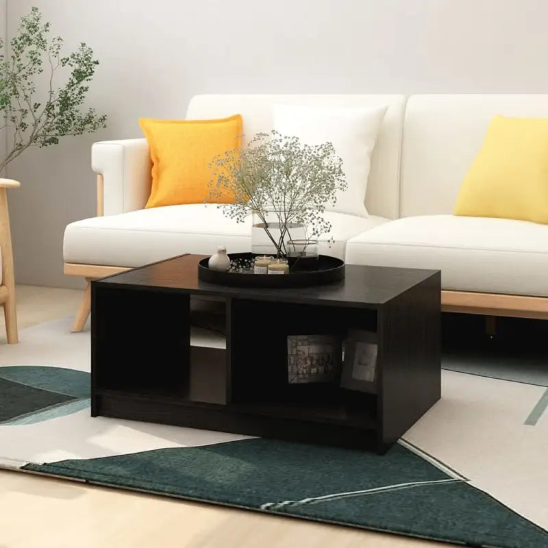 Salontafel in modern design van massief grenenhout - Zwart / 1 - Salontafels