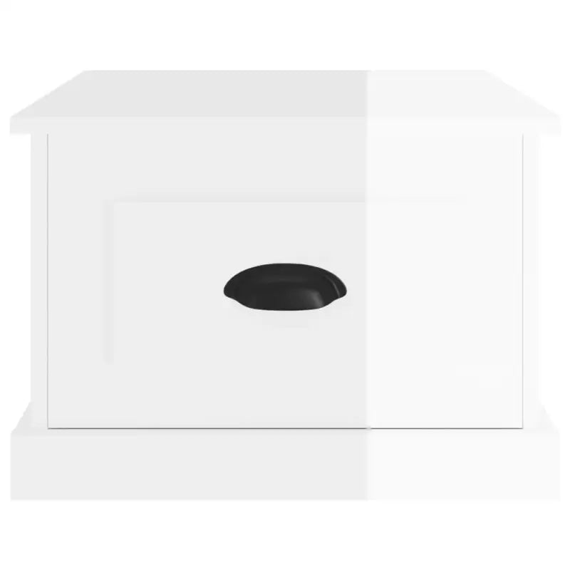 Salontafel met bewerkt hout en hoogglans wit voor een unieke uitstraling - Salontafels