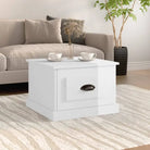 Salontafel met bewerkt hout en hoogglans wit voor een unieke uitstraling - Hoogglans wit / 1 - Salontafels