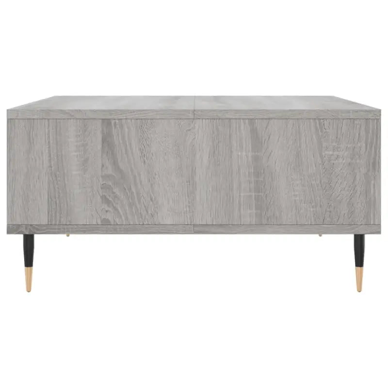 Salontafel met bewerkt hout en ijzeren poten in Grijs Sonoma - Salontafels