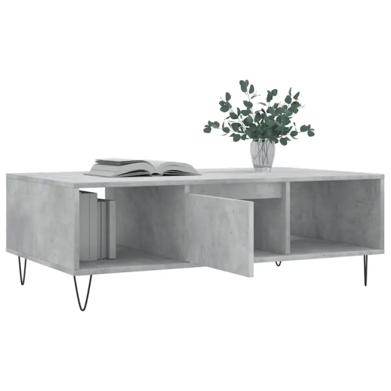 Salontafel met bewerkt hout en ijzeren poten voor een stijlvolle woonkamer - Salontafels