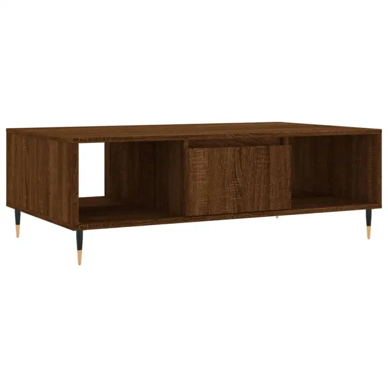 Salontafel met bewerkt hout en ijzeren poten voor stijl en functionaliteit - Salontafels